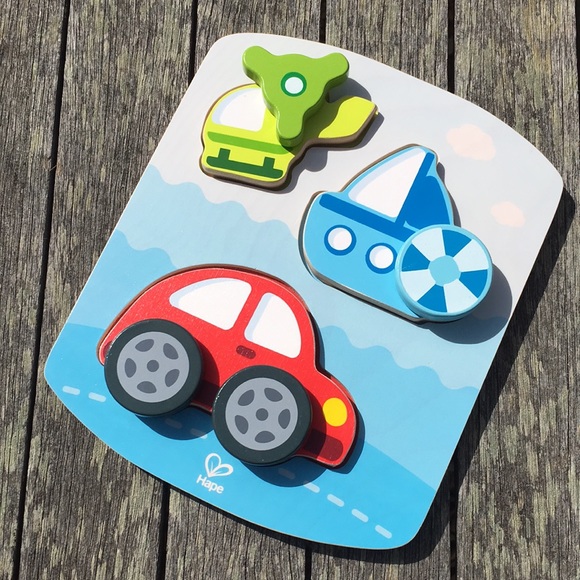Hape Other - Wood Puzzle for Baby 18 months - Dynamic Vehicle
